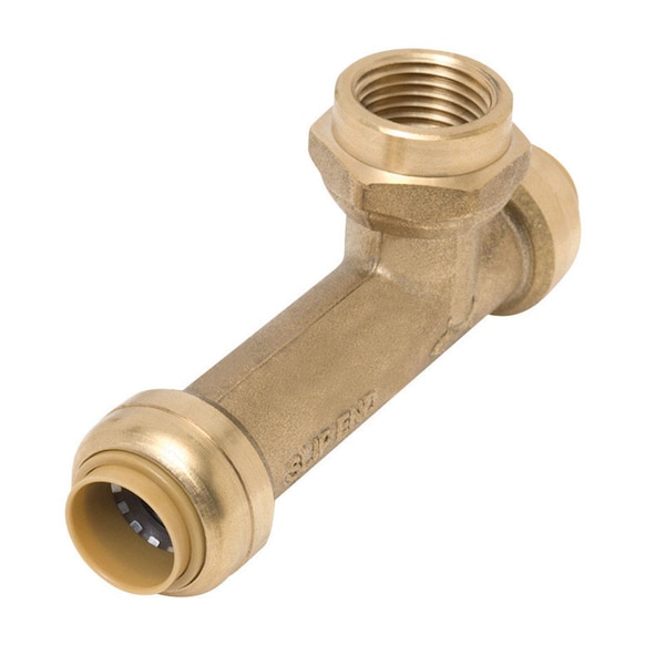 Sharkbite SharkBite Push to Connect 1/2 in. PTC X 1/2 in. D PTC Brass Slip Tee U3482LFA - main